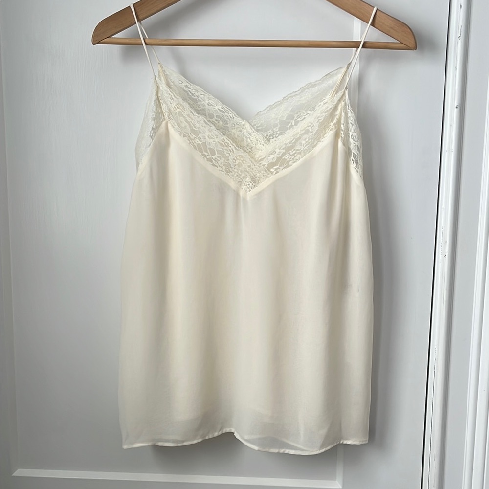 Zara Cream Lace Trim Camisole Sz M